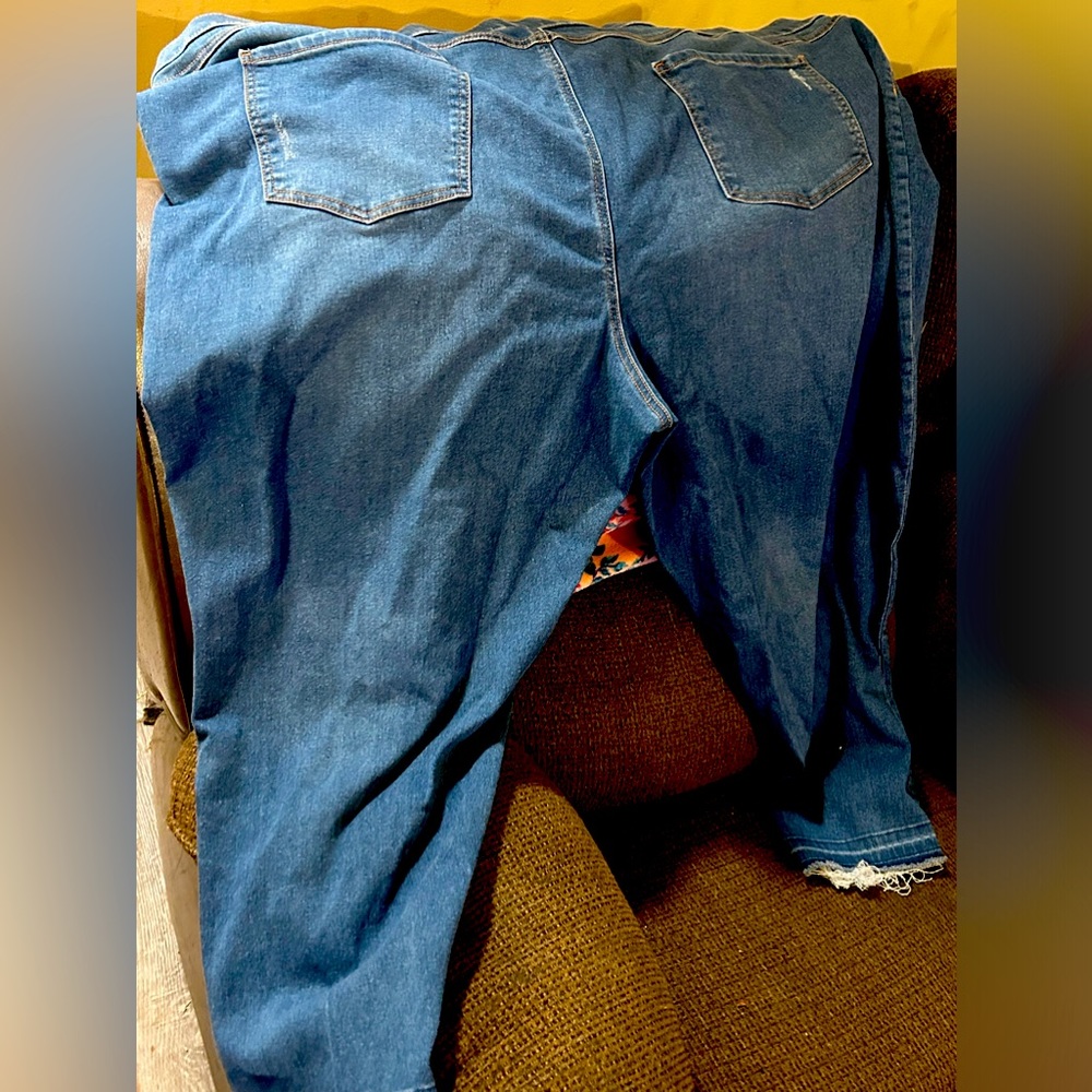 Terra and Skye brand denim jeans (Size 5X-32-34W) blue cropped jeans NWT